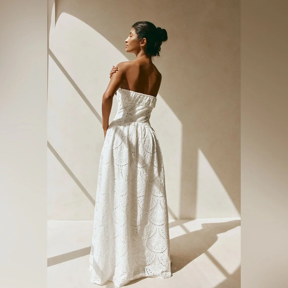 Sabo Skirt White Eyelet Maxi Dress - Picture 4 of 6